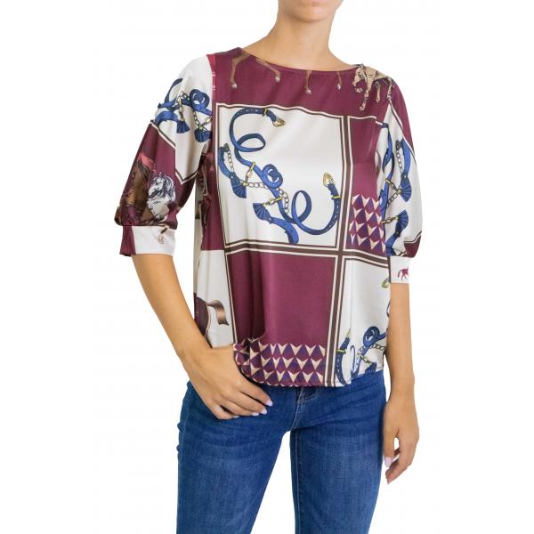 Blusa manica 3/4 fantasia 